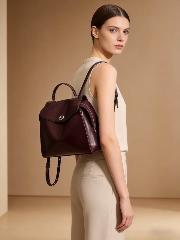 Backpack/Shoulder - Burgundy