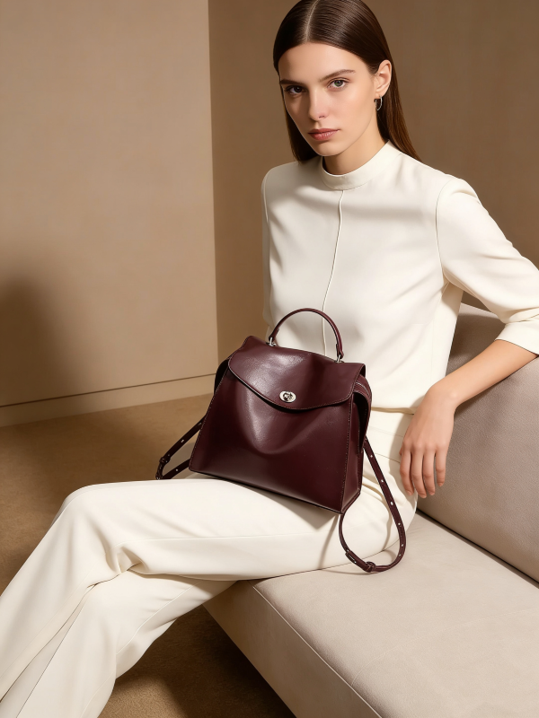 Backpack/Shoulder - Burgundy