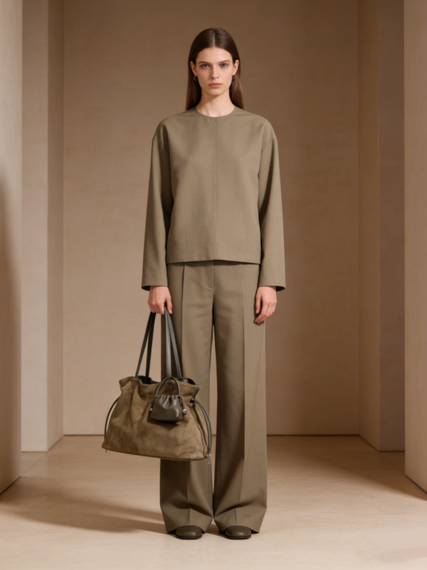 Suede Cloud Shoulder - Olive