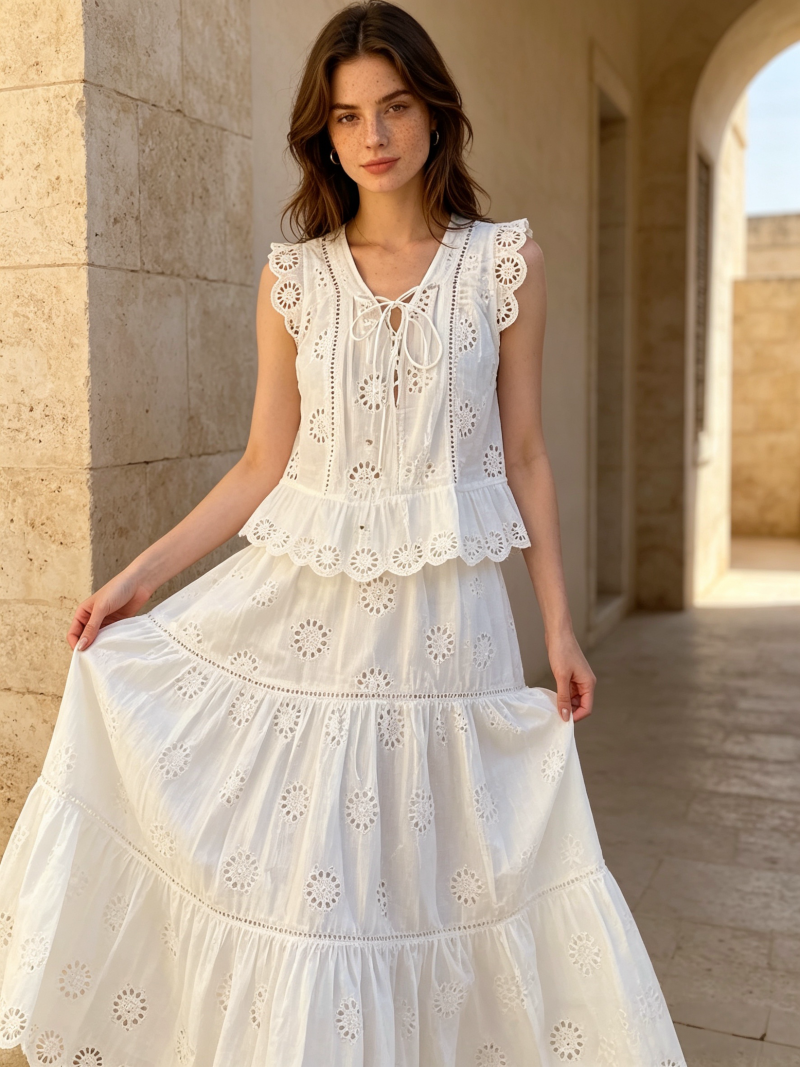 Flora Short Sleeve 2-Piece Dress Set
