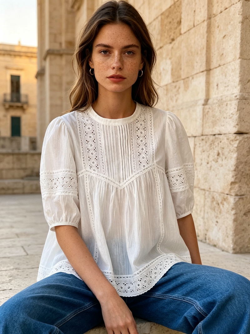 Lace Front Shirt