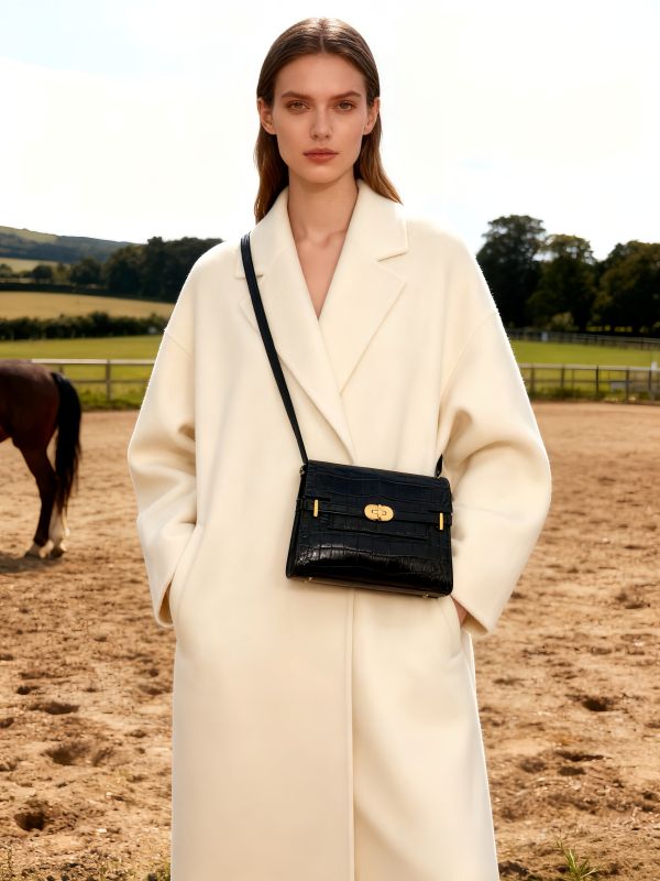 Kensington - Black Croc Embossed