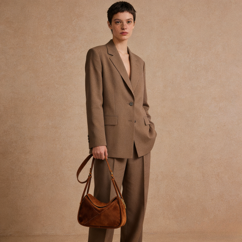 Carnaby Shoulder - Brown Suede