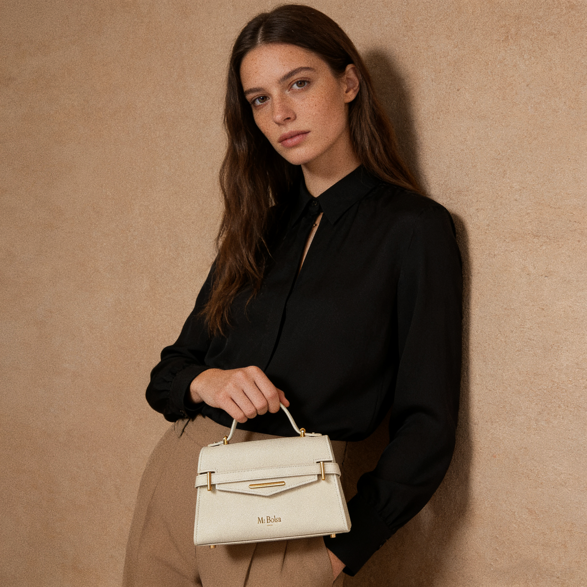 "Mi" Midi Top Handle - Grey