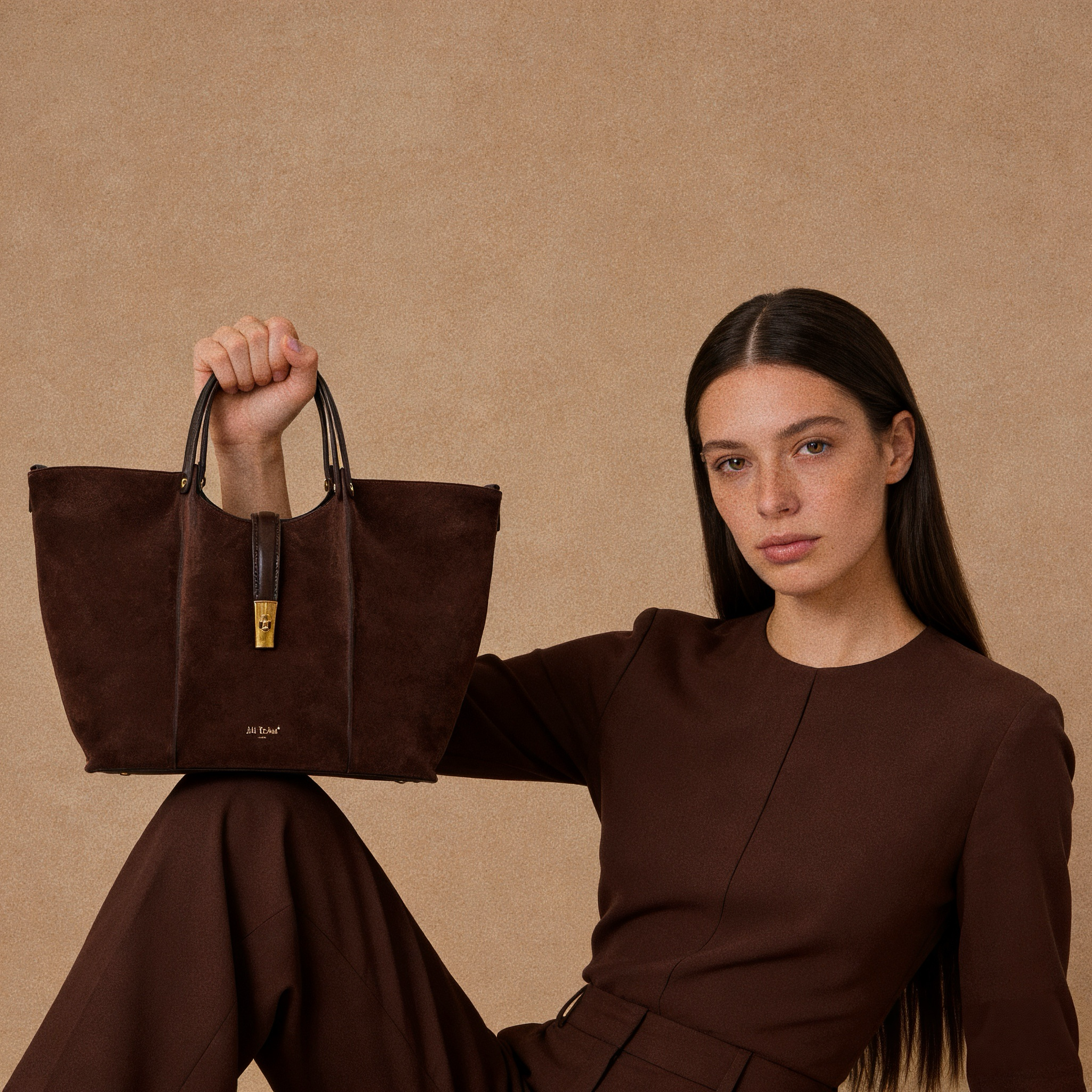 Wharf Tote - Coffee Suede