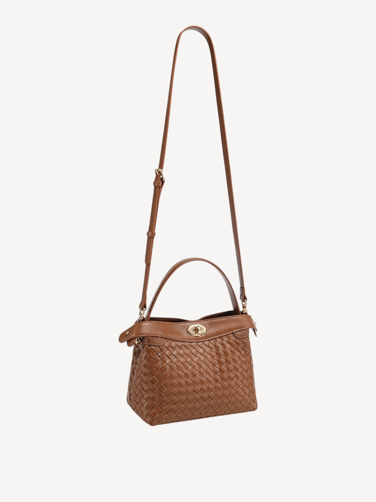 Florence Top Handle Woven - Caramel