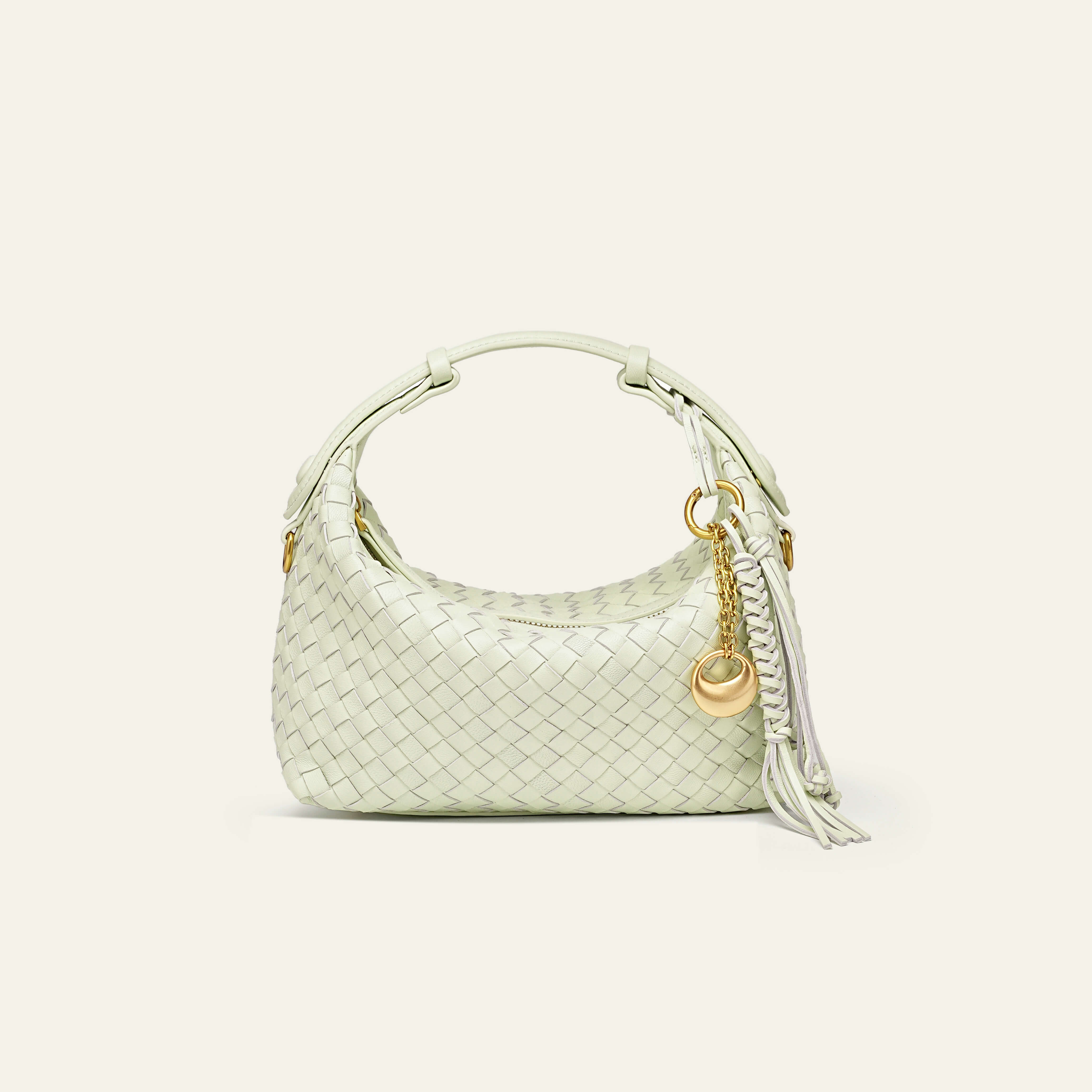 Camilla Half Moon Woven - Bubble Green