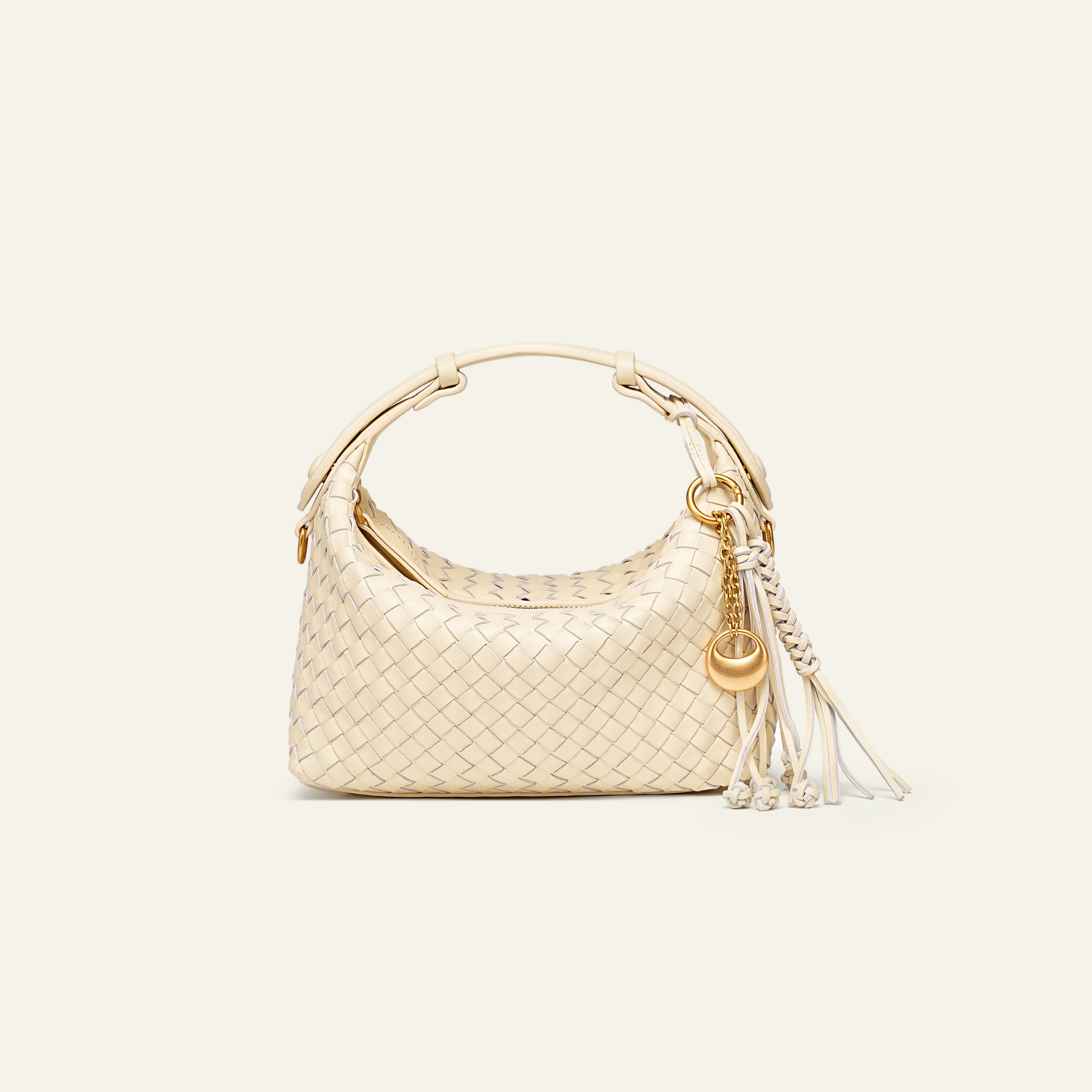 Camilla Half Moon Woven - Creamy White