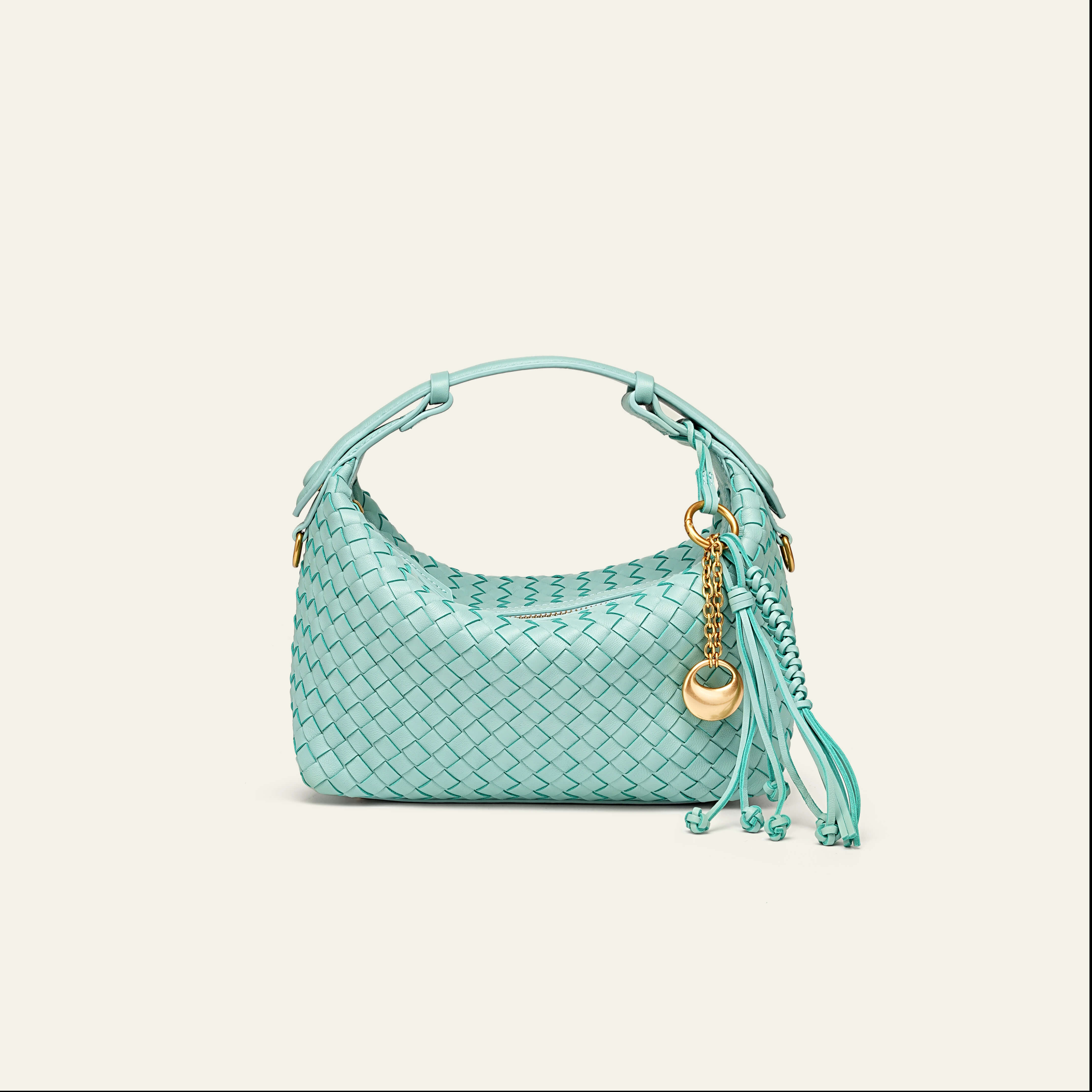 Camilla Half Moon Woven - Sky Blue