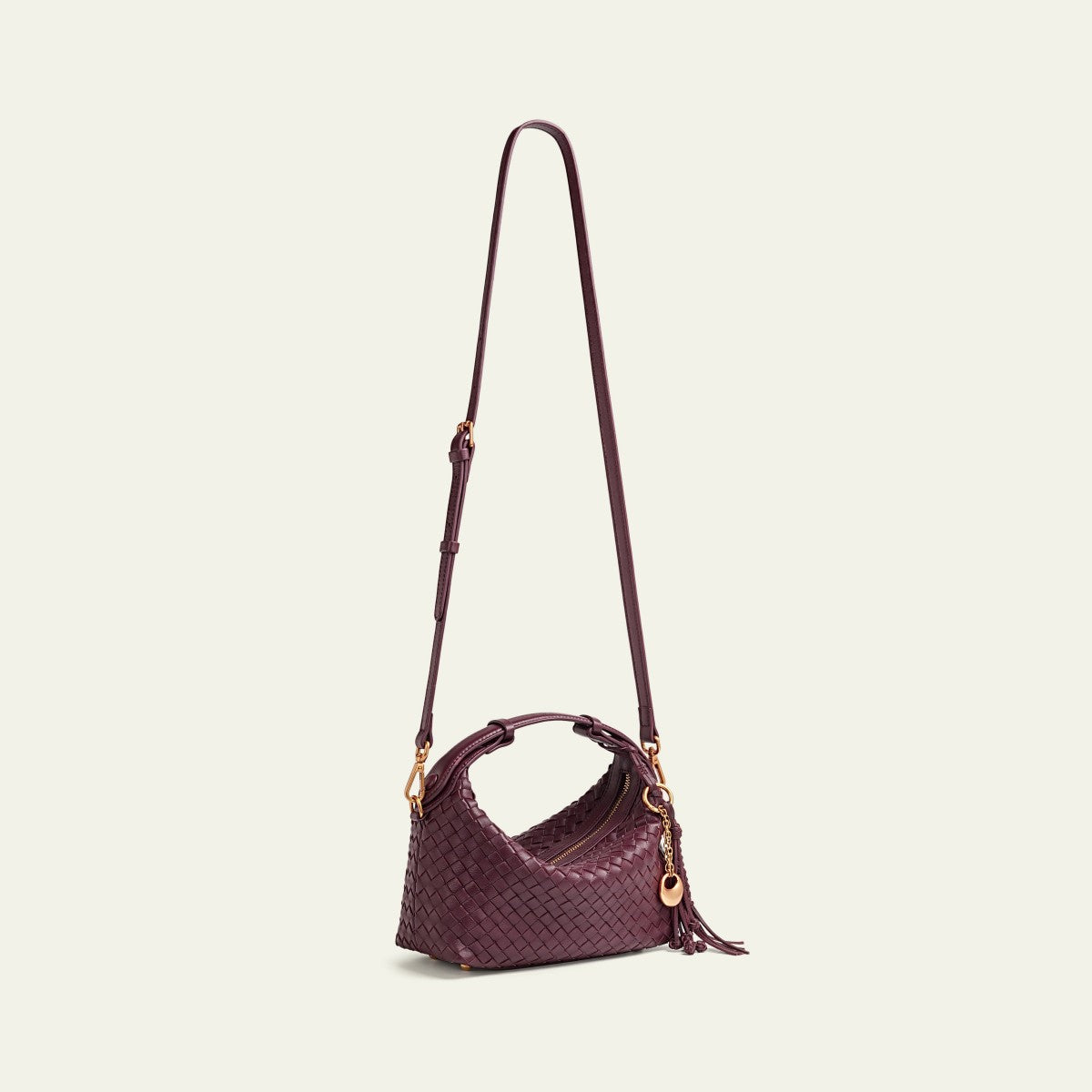Camilla Half Moon Woven - Burgundy