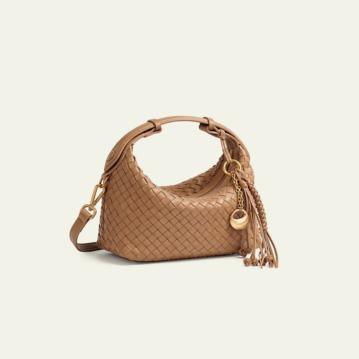 Camilla Half Moon Woven - Milk Tea