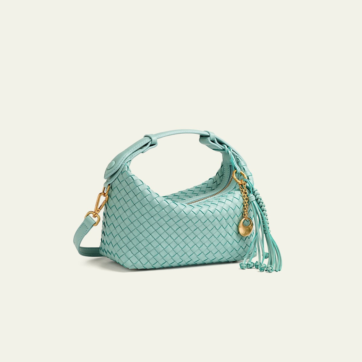 Camilla Half Moon Woven - Sky Blue