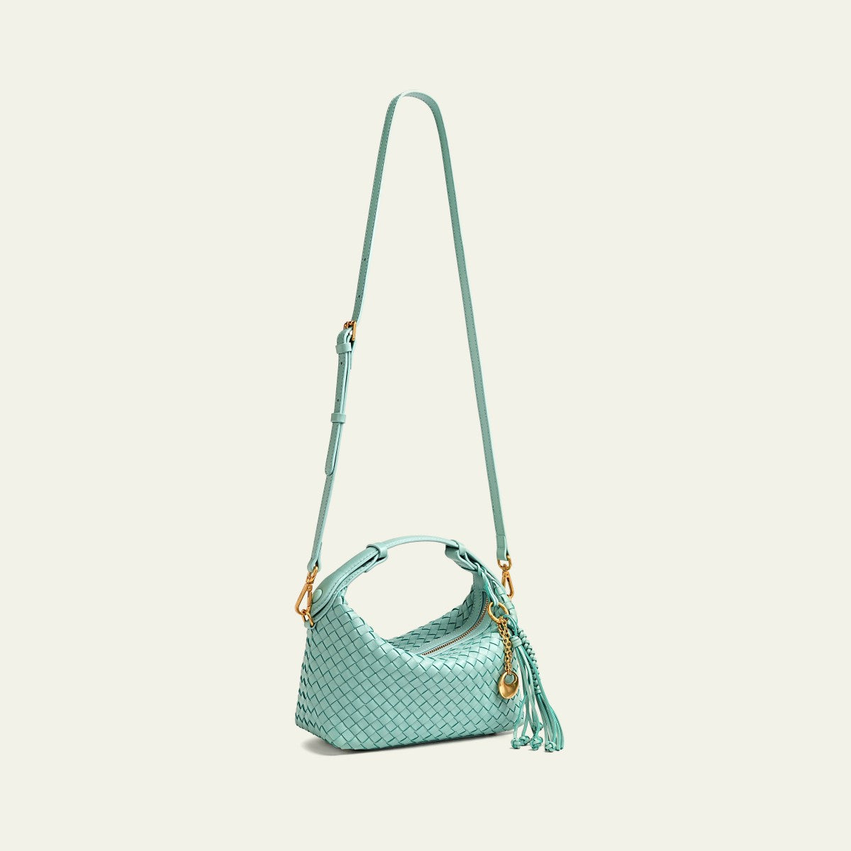 Camilla Half Moon Woven - Sky Blue