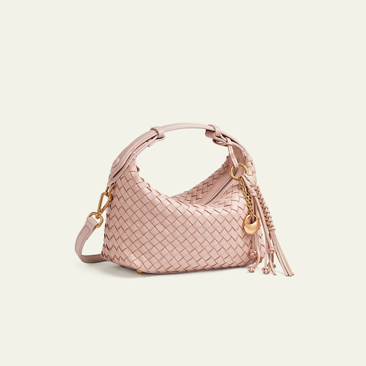Camilla Half Moon Woven - Baby Pink