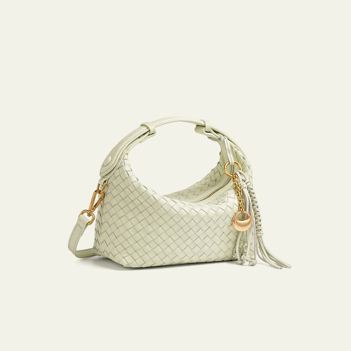 Camilla Half Moon Woven - Bubble Green