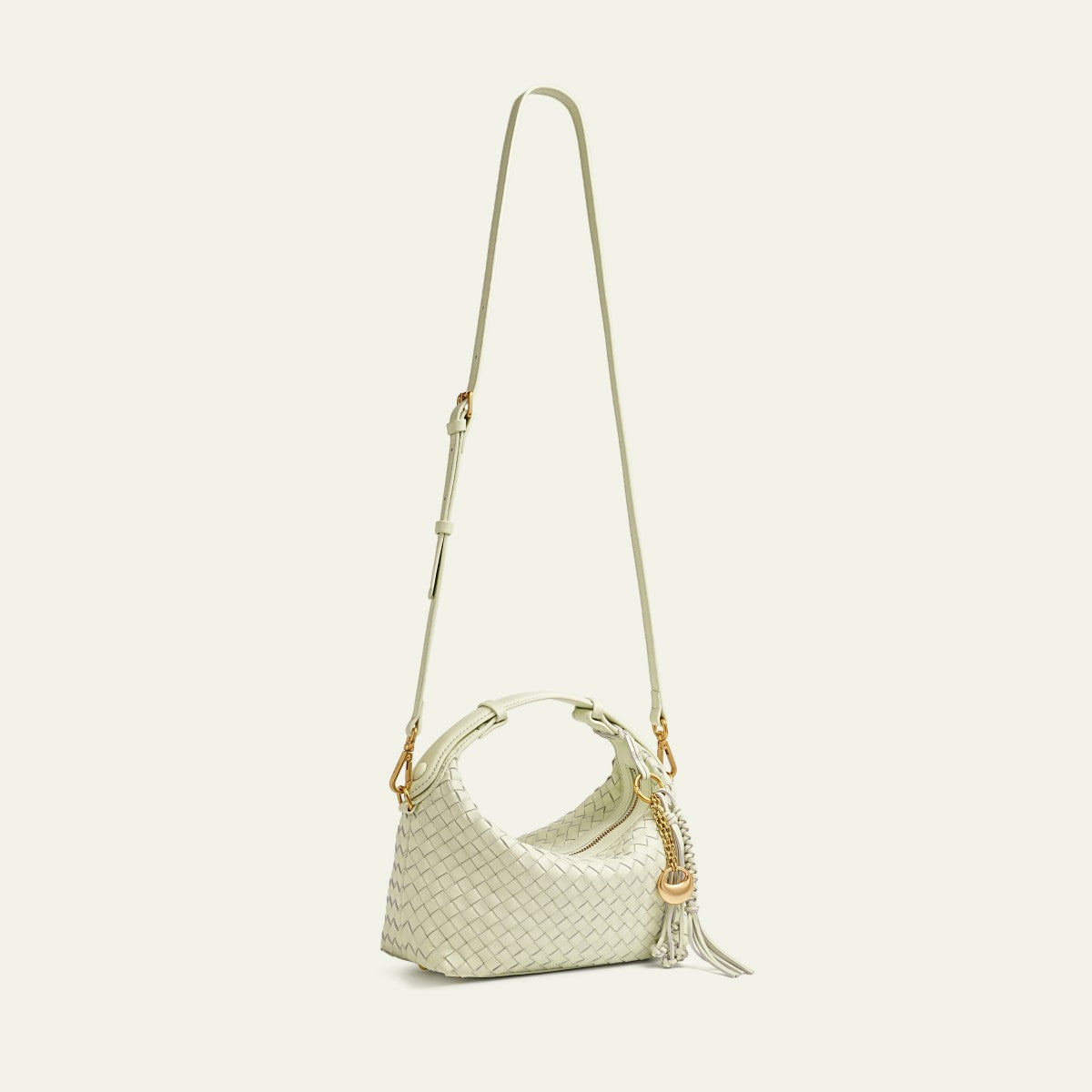Camilla Half Moon Woven - Bubble Green