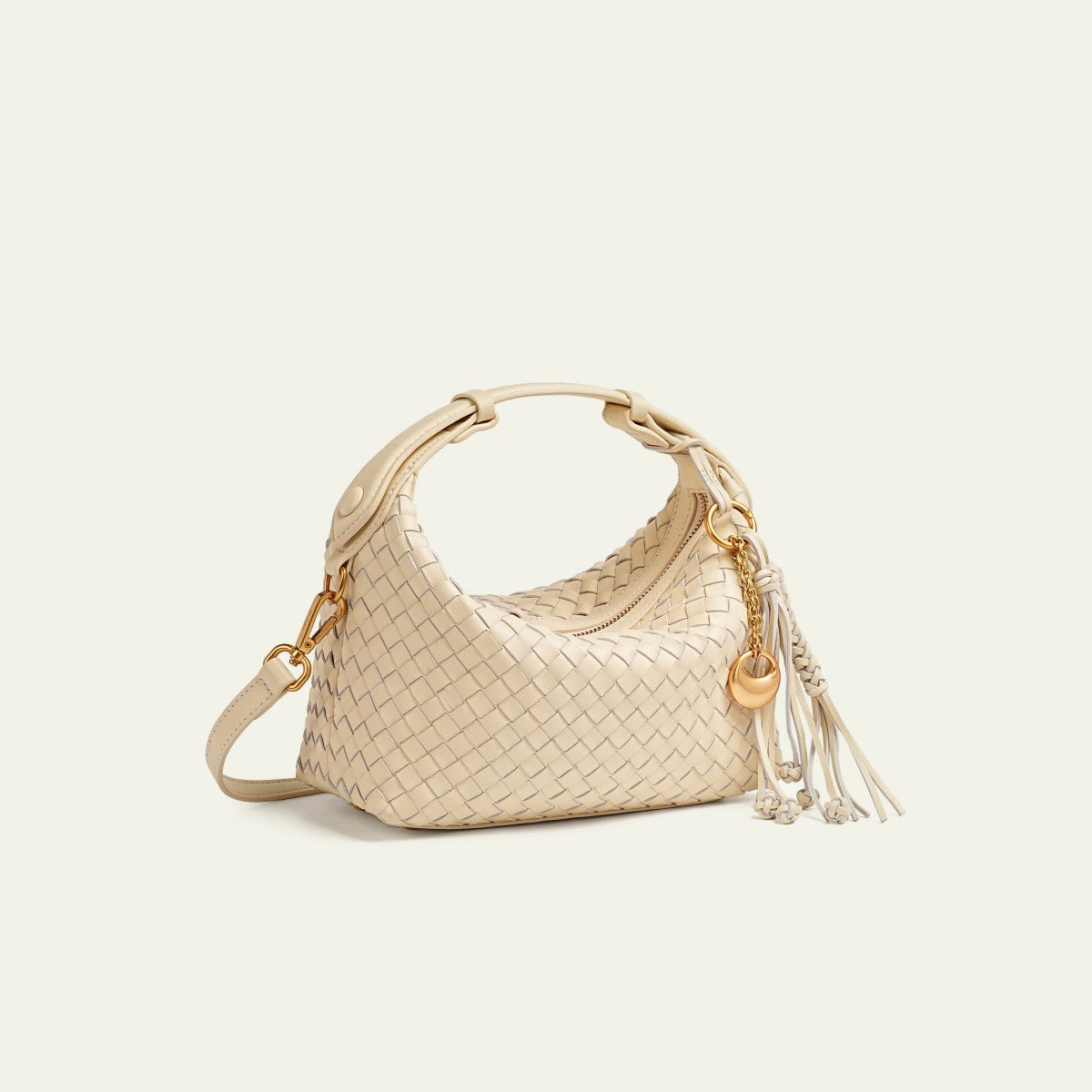 Camilla Half Moon Woven - Creamy White