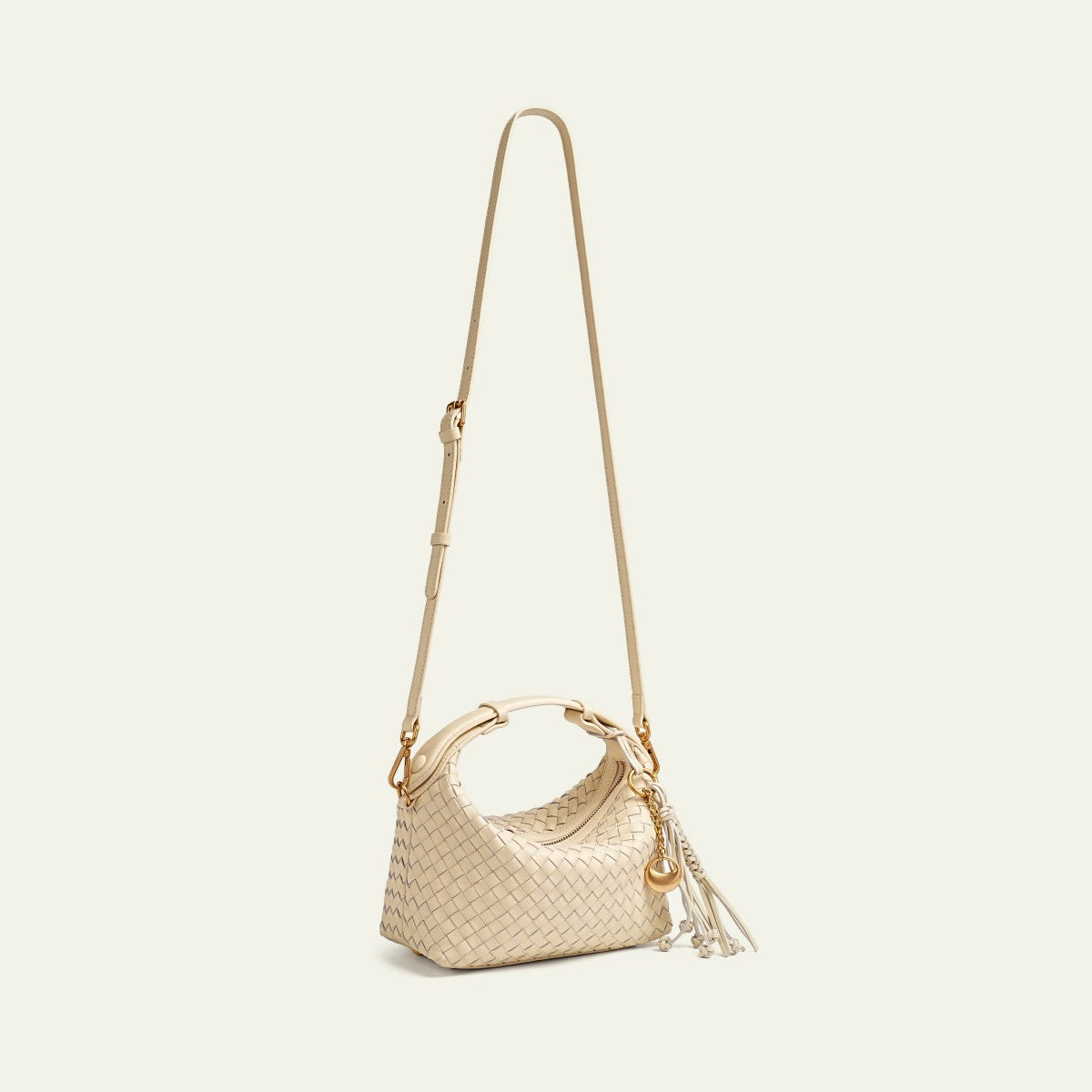 Camilla Half Moon Woven - Creamy White