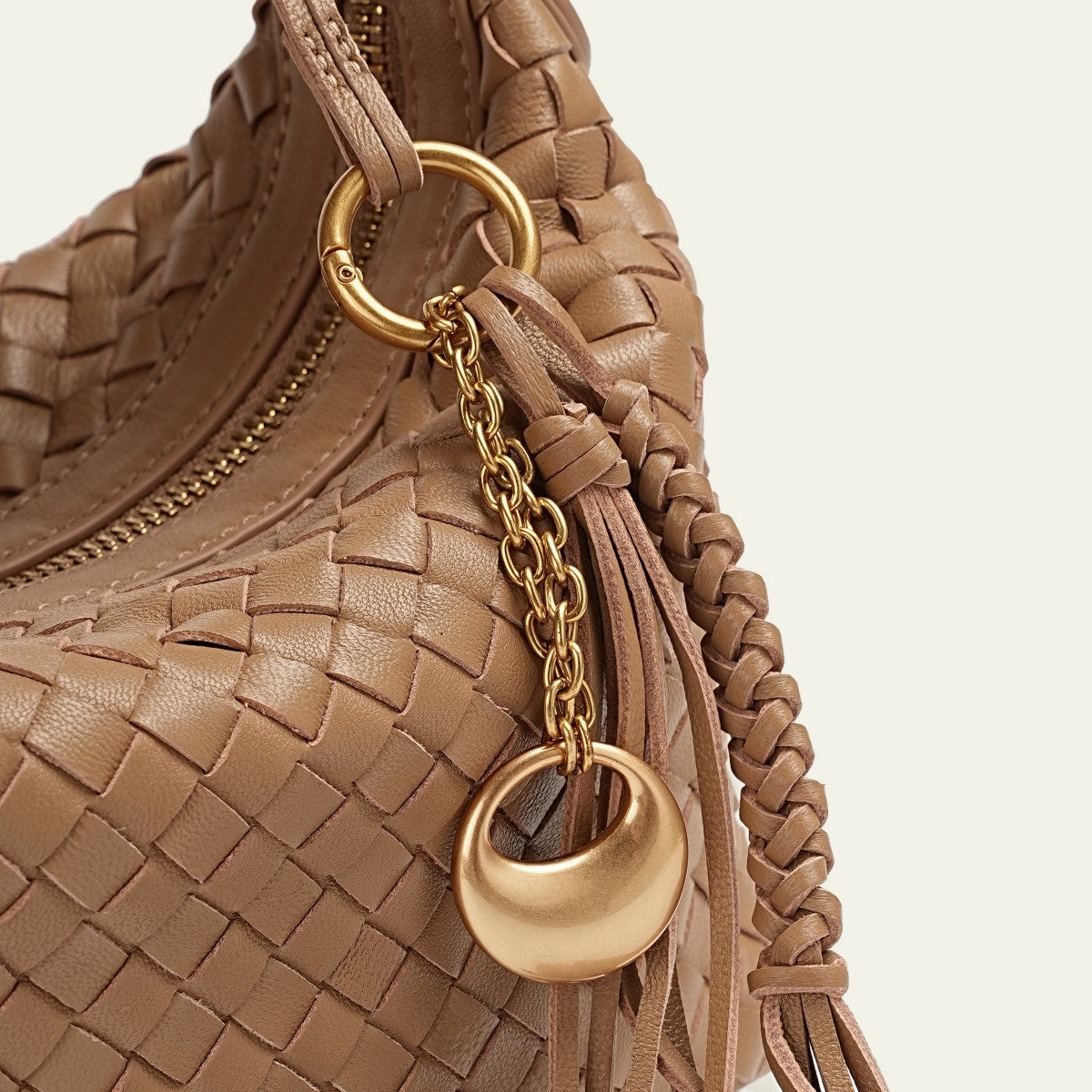 Camilla Half Moon Woven - Milk Tea