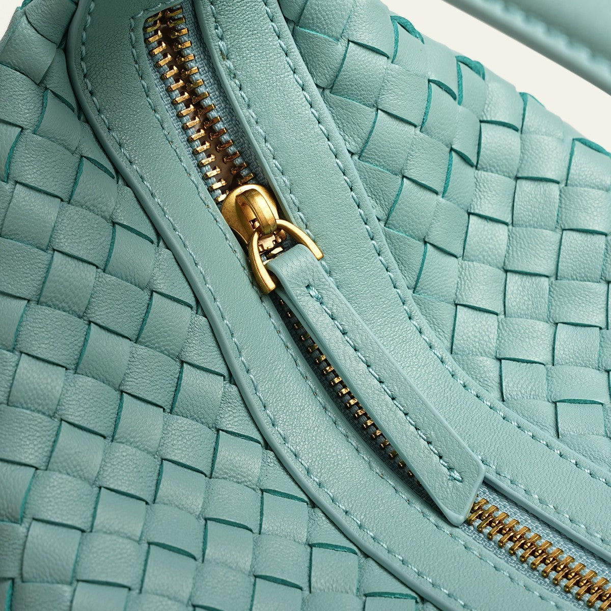 Camilla Half Moon Woven - Sky Blue