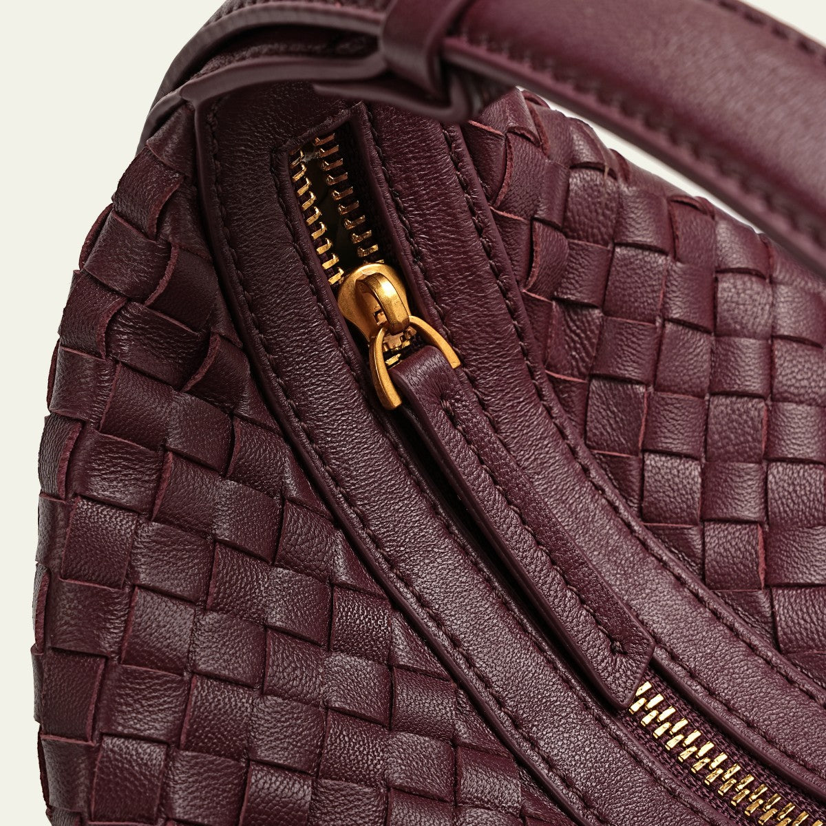 Camilla Half Moon Woven - Burgundy