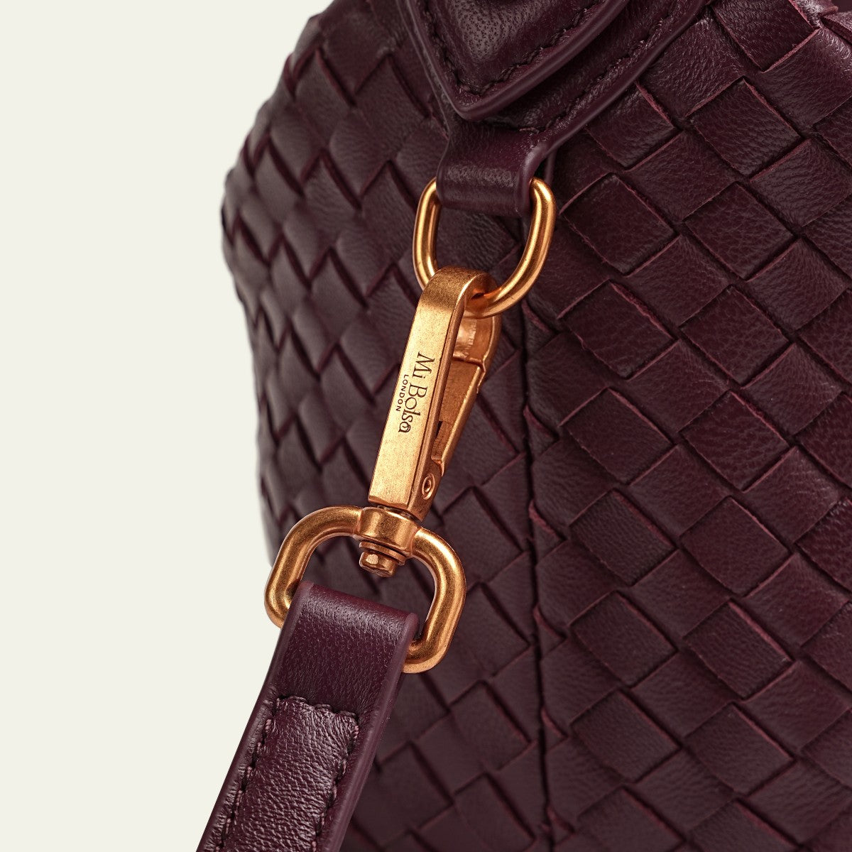 Camilla Half Moon Woven - Burgundy