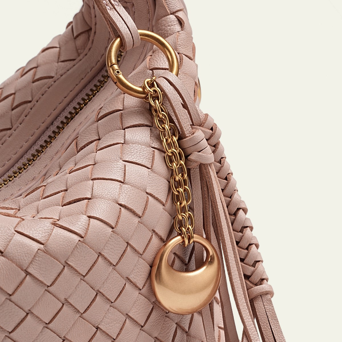 Camilla Half Moon Woven - Baby Pink