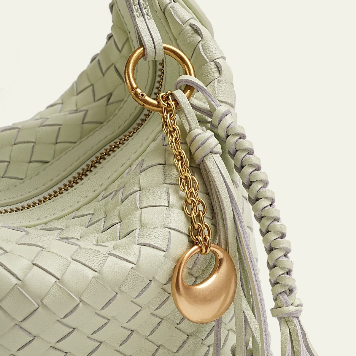 Camilla Half Moon Woven - Bubble Green