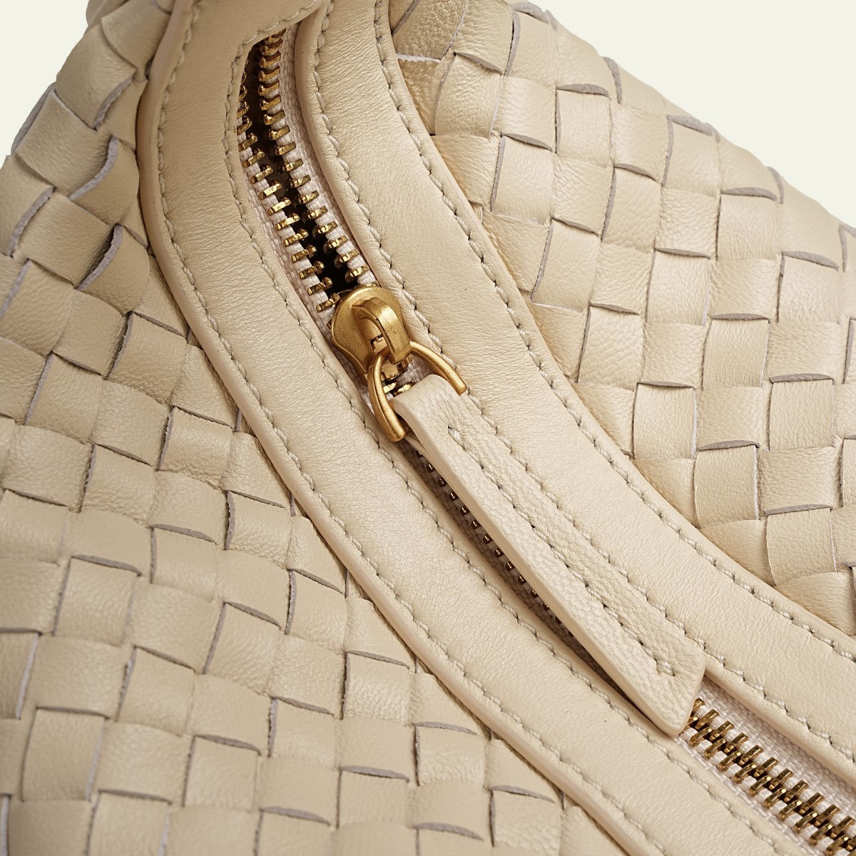 Camilla Half Moon Woven - Creamy White