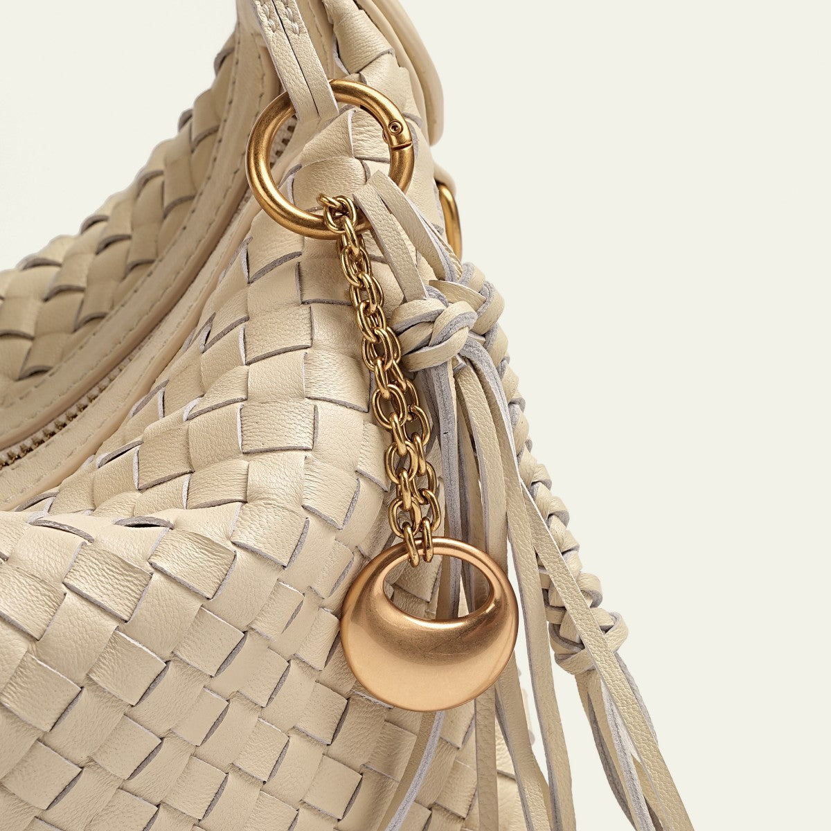 Camilla Half Moon Woven - Creamy White