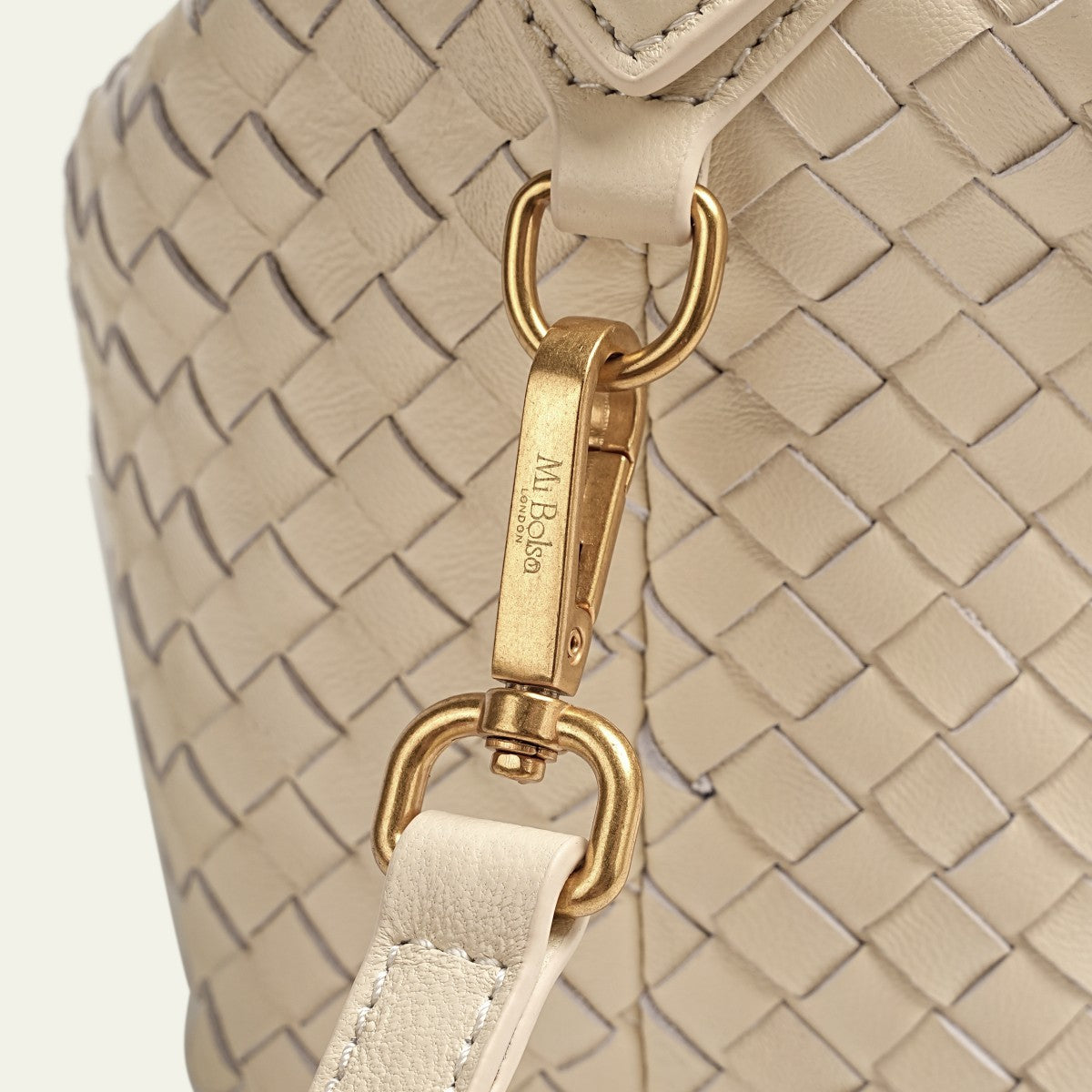 Camilla Half Moon Woven - Creamy White