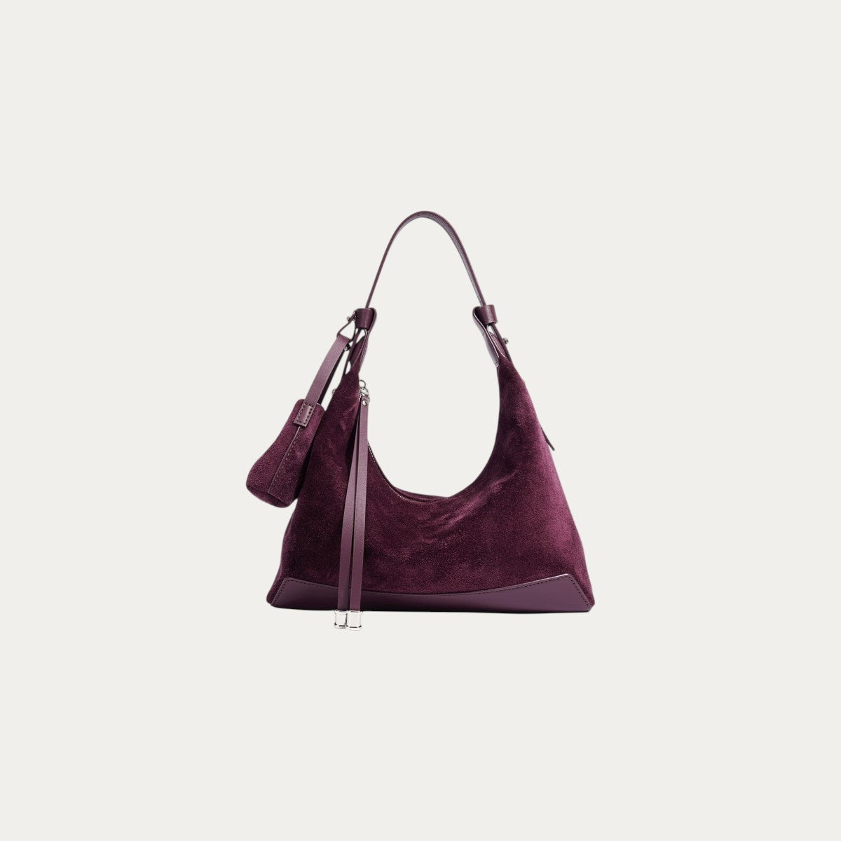 Suede Hobo/Tote - Purple