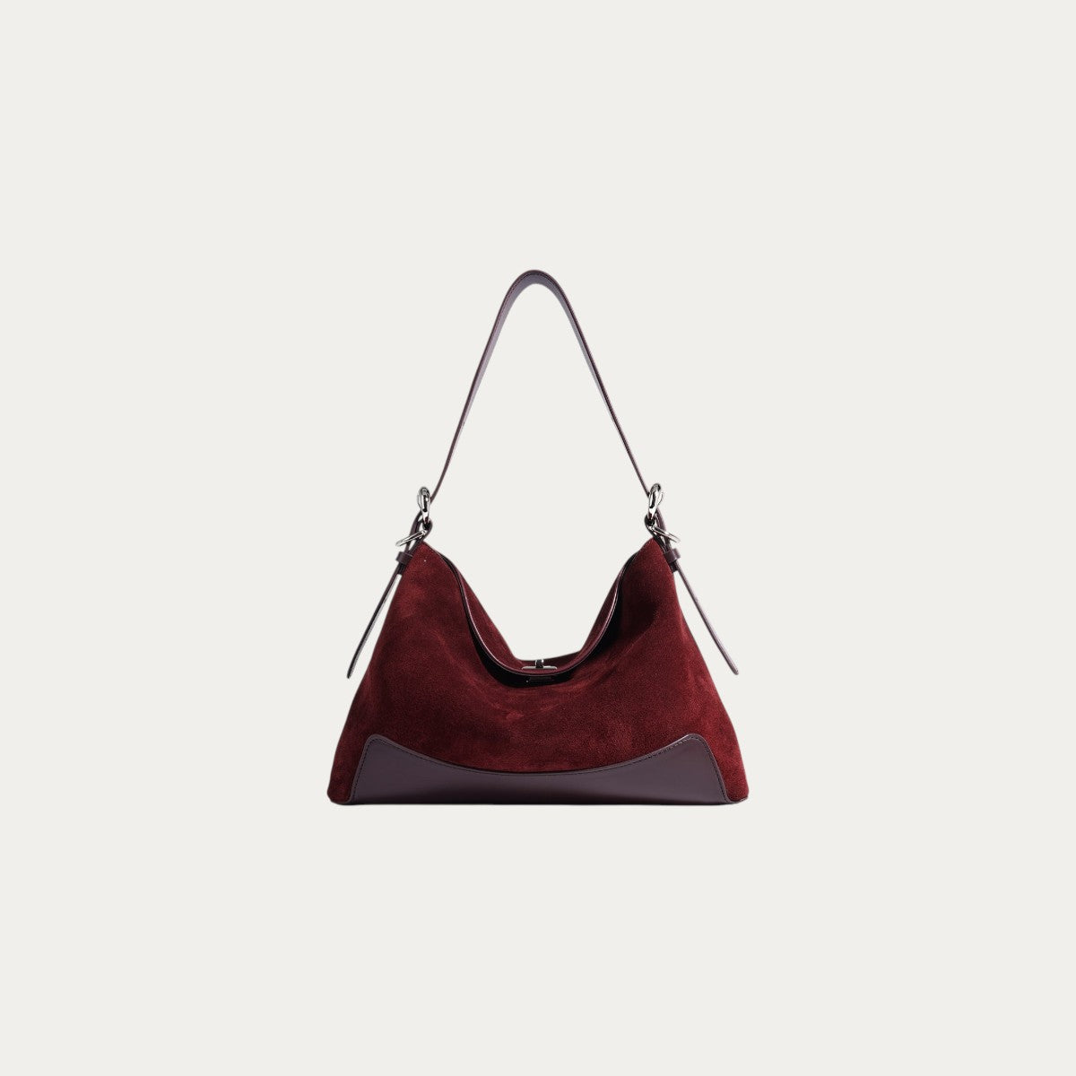 Suede Shoulder - Burgundy