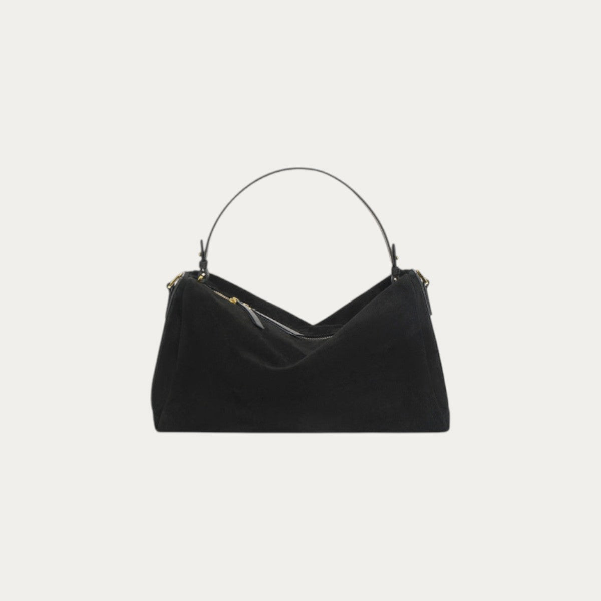 Suede Top Handle/Crossbody - Black