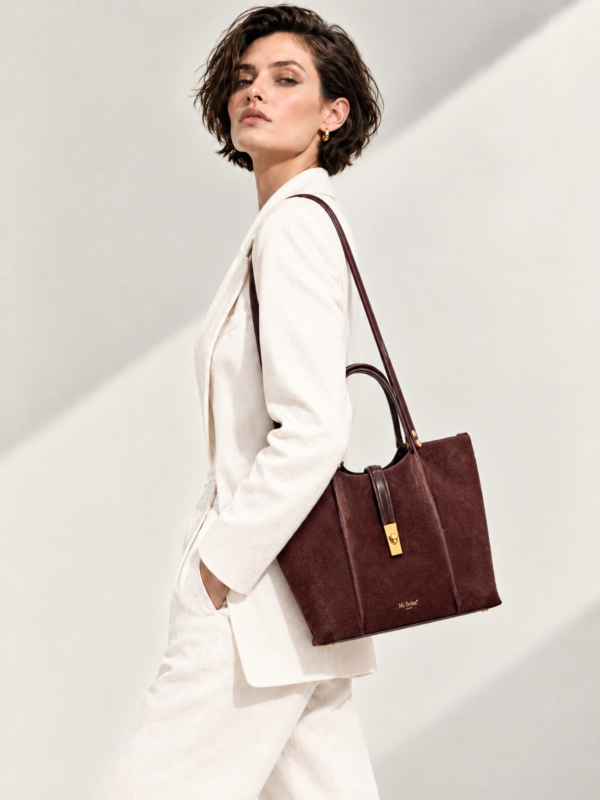 Wharf Tote - Coffee Suede