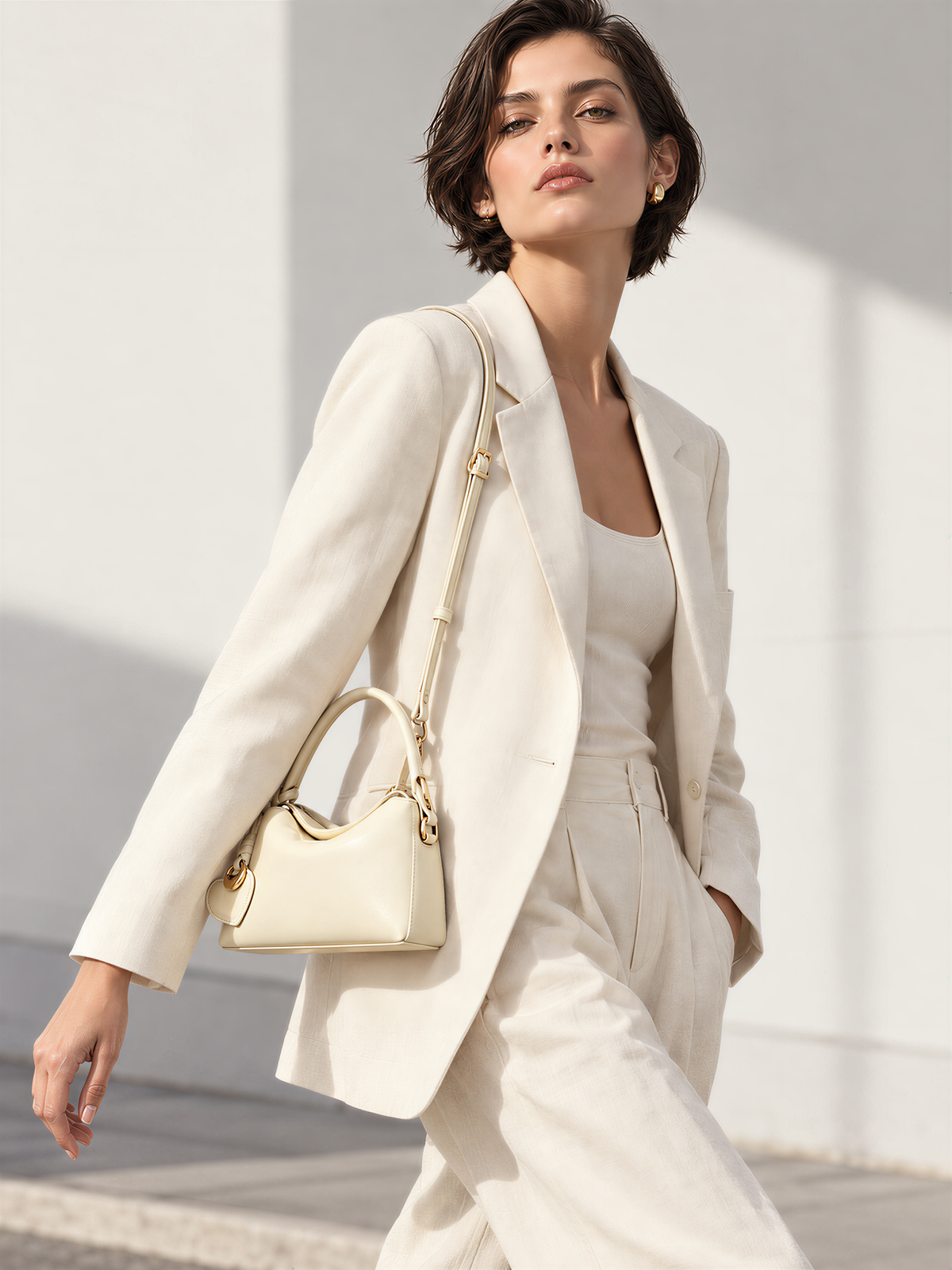 Camilla Top Handle - Creamy White