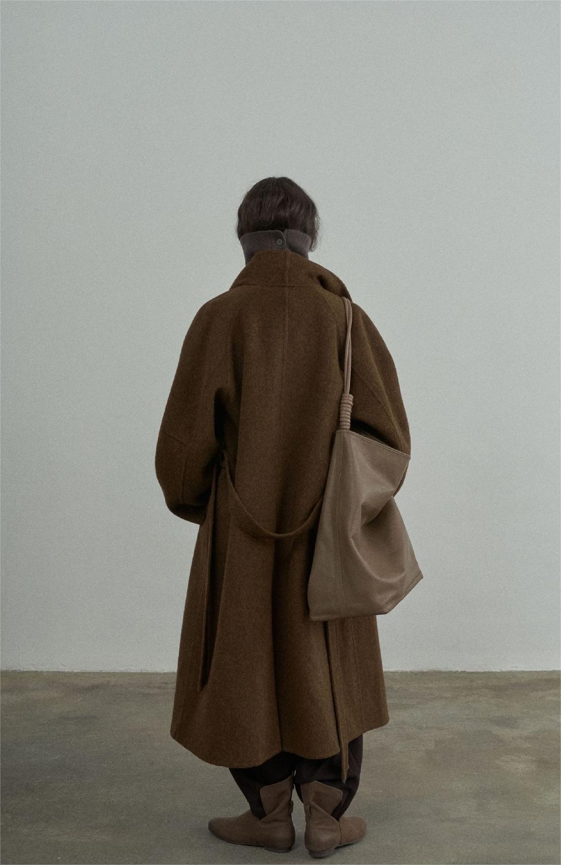 Handmade Lamb Wool Arlene Overcoat