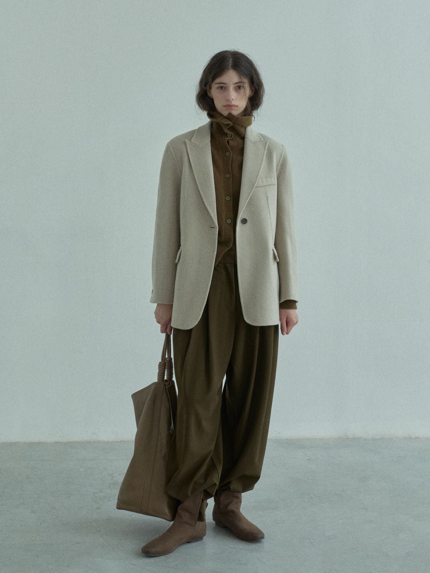 Handmade Lamb Wool Jasmine Overcoat