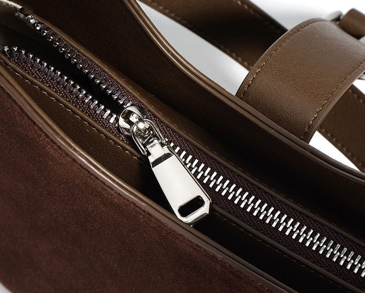 Suede Shoulder - Chocolate