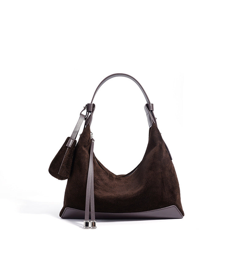 Suede Hobo/Tote - Purple