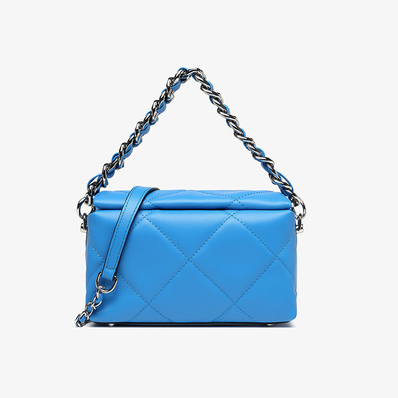 First Layer Cowhide Lamae Shoulder Bag