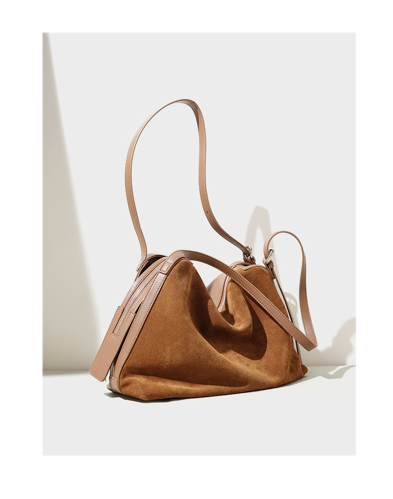 Suede Pillow Shoulder - Coffee