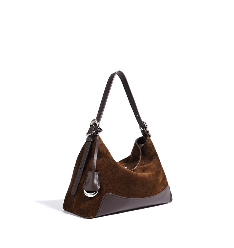 Suede Shoulder - Burgundy