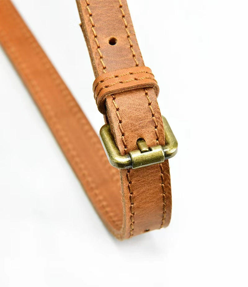 First Layer Cowhide Bristol Woven Bag