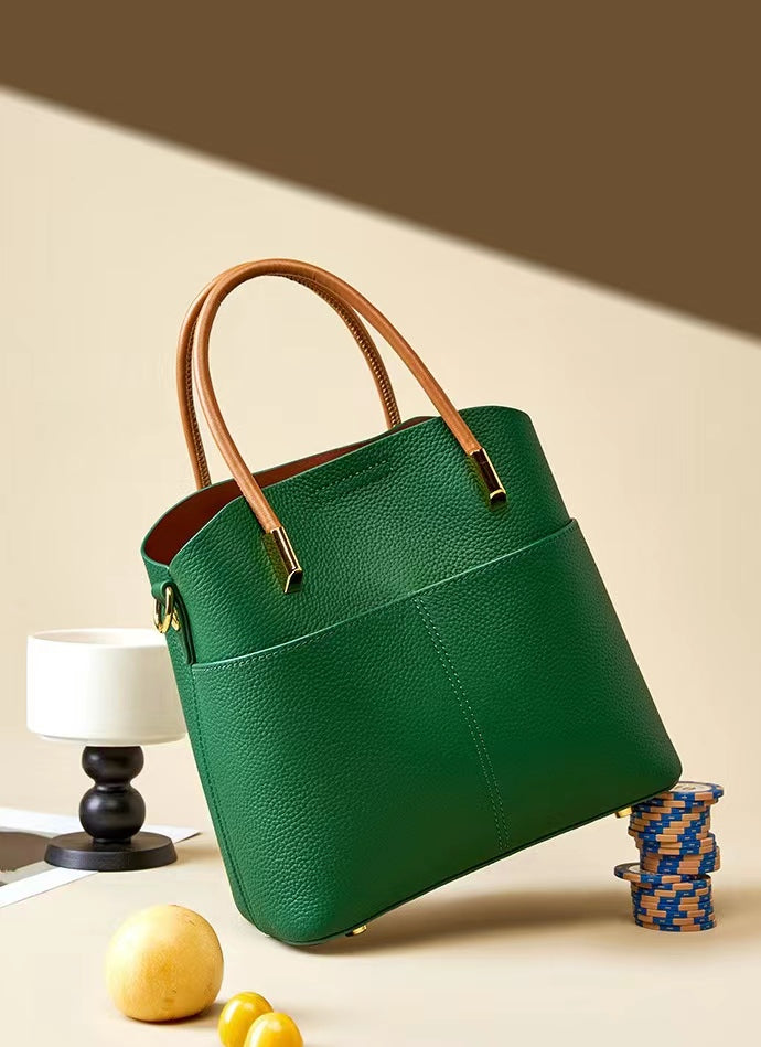 First Layer Cowhide Verna Shoulder/Tote Bag