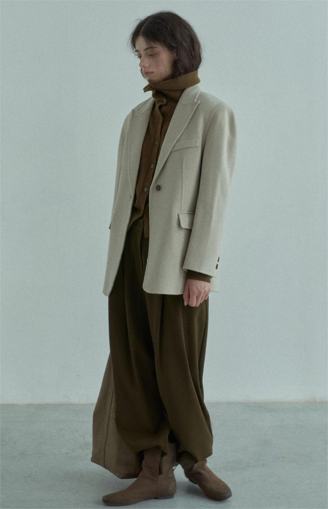 Handmade Lamb Wool Jasmine Overcoat