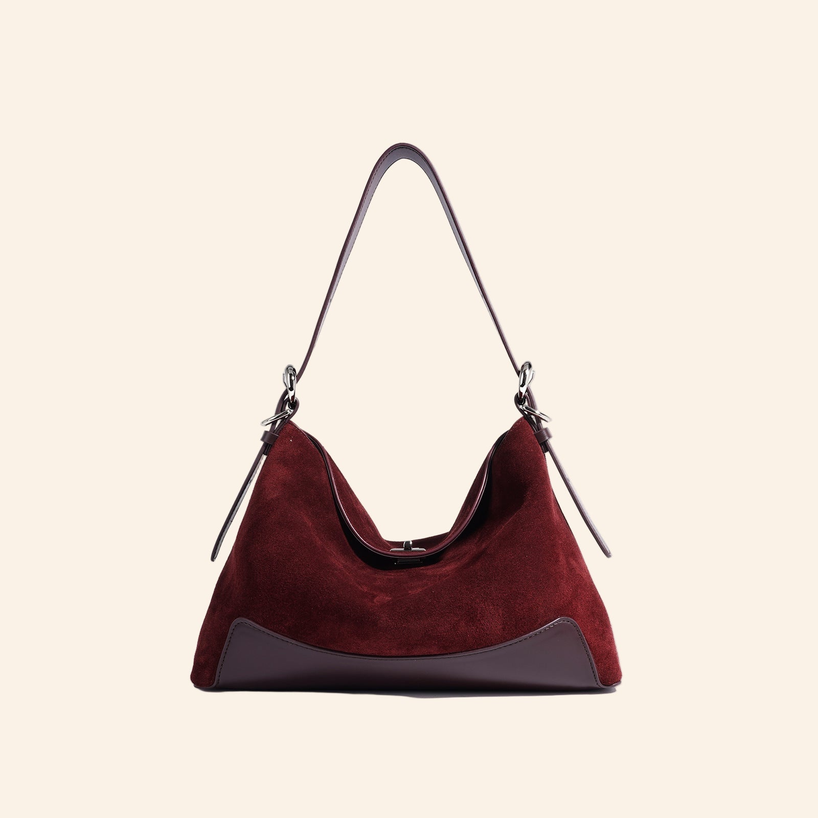 Suede Shoulder - Burgundy