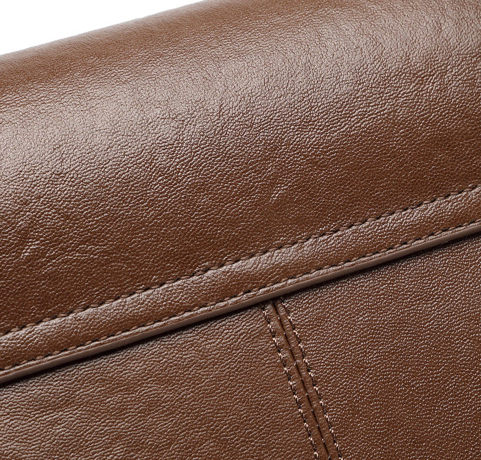 Wax Leather Top Handle - Grey