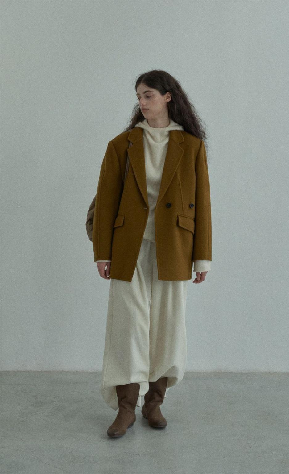 Handmade Lamb Wool Rose Overcoat