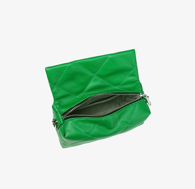 First Layer Cowhide Lamae Shoulder Bag